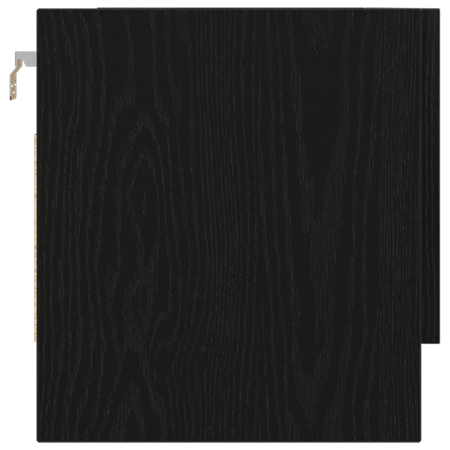 Kledingkast Bewerkt Hout Zwart eiken 100 x 32,5 x 35 cm