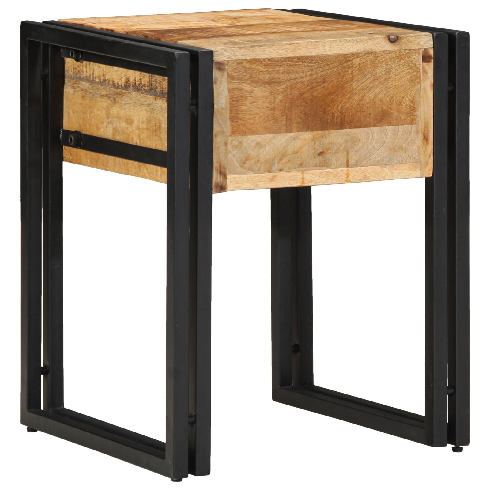 Bijzettafel Massief Ruw Hout Mango 40 x 40 x 50 cm Massief ruw mango-hout