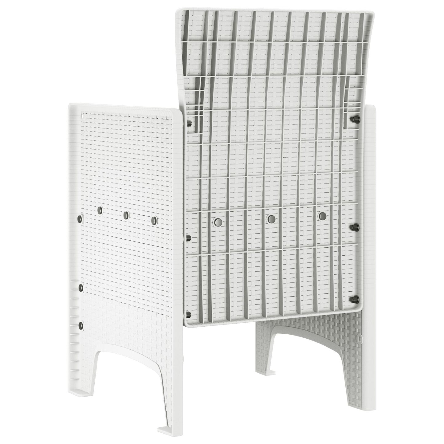 Tuinstoel Set Van 4 Met Kussens Hars Met Polyester Kussen Taupe Wit