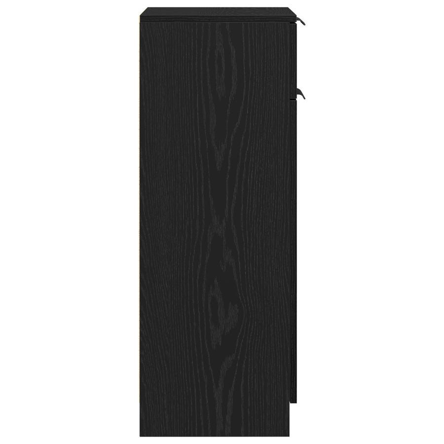 Badkamerkast 32X34X90 Cm Engineered Hout Zwart eiken