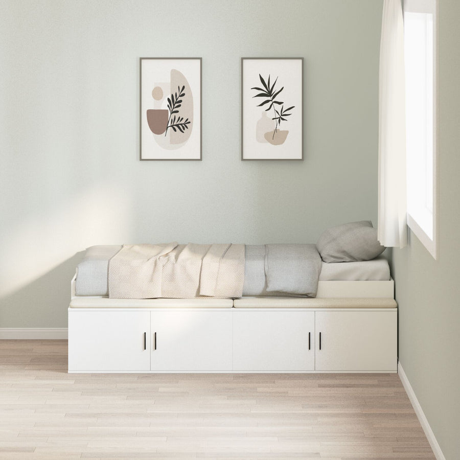 Opslag Bed Wit 90X200 Cm