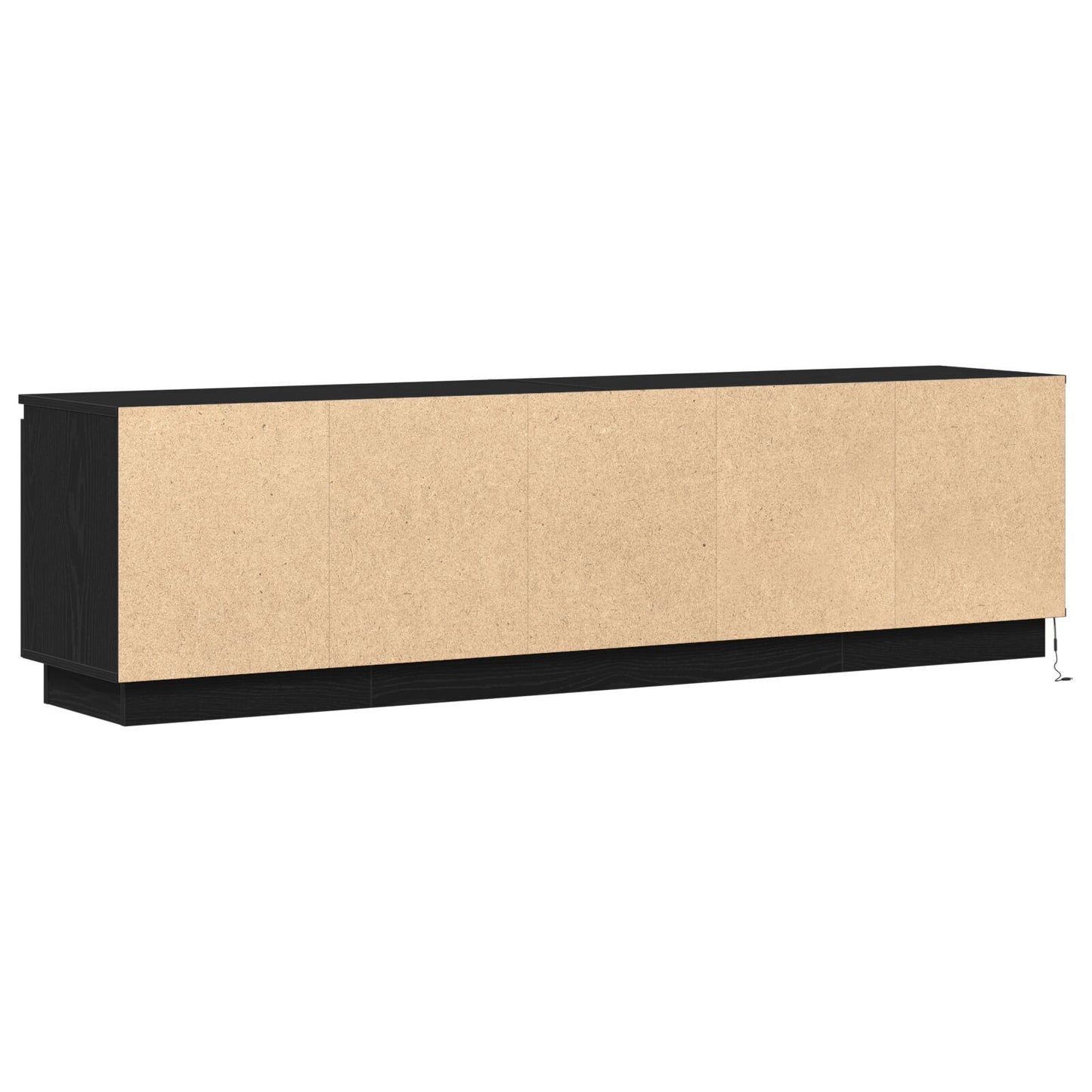 Tv-Kast Met Led 180X38X49 Cm Gelaagd Hout Zwart eiken