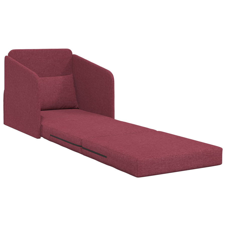 Vloer Sofa Bed 2-In-1 65X80X83 Cm Stof Bordeauxrood