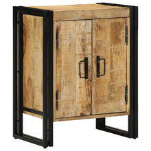Schoenenkast Zwart 30X30X40 Cm Massief Mangohout En Staal Massief ruw mango hout
