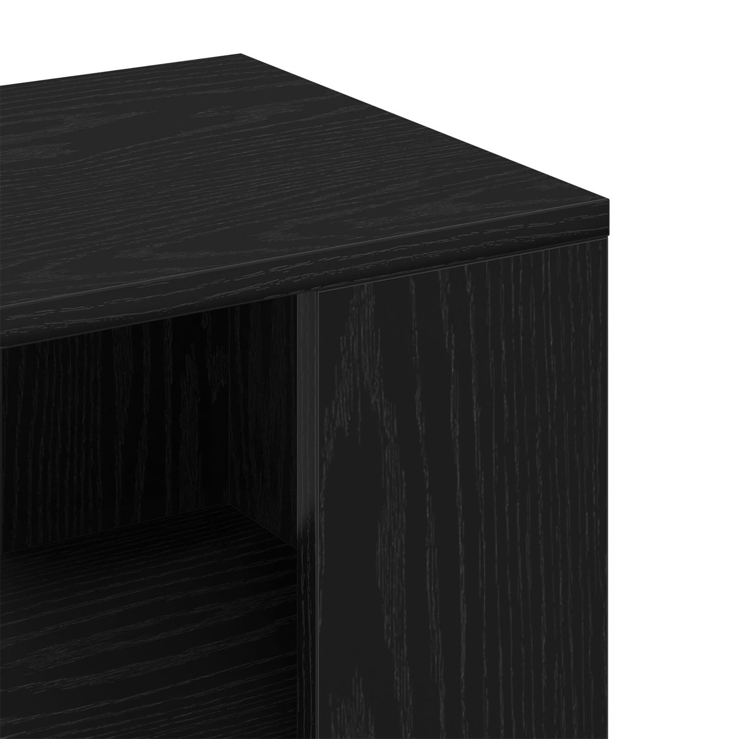 Bijzettafel 36X30X56 Cm Bewerkt Hout Zwart eiken