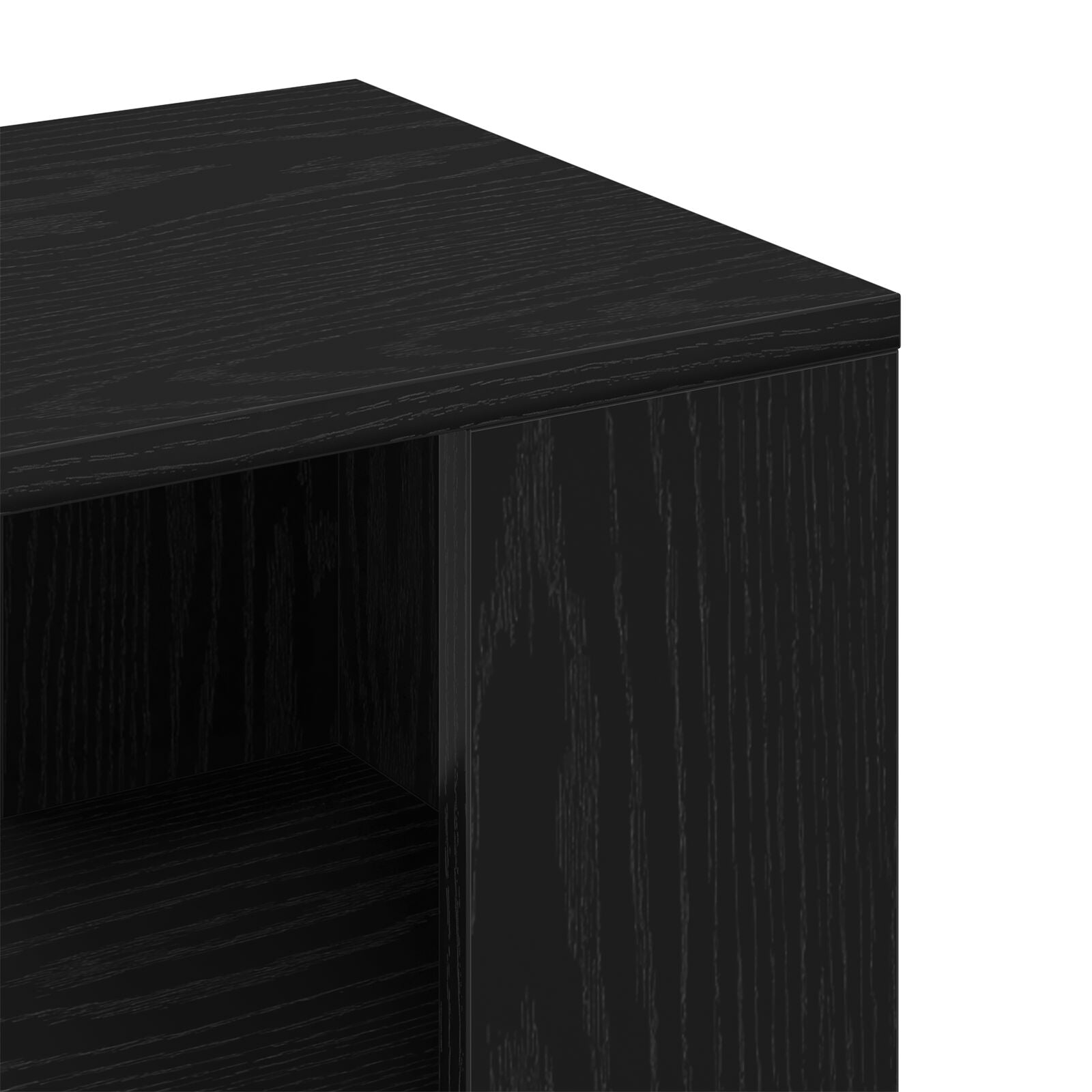 Bijzettafel 36X30X56 Cm Bewerkt Hout Zwart eiken