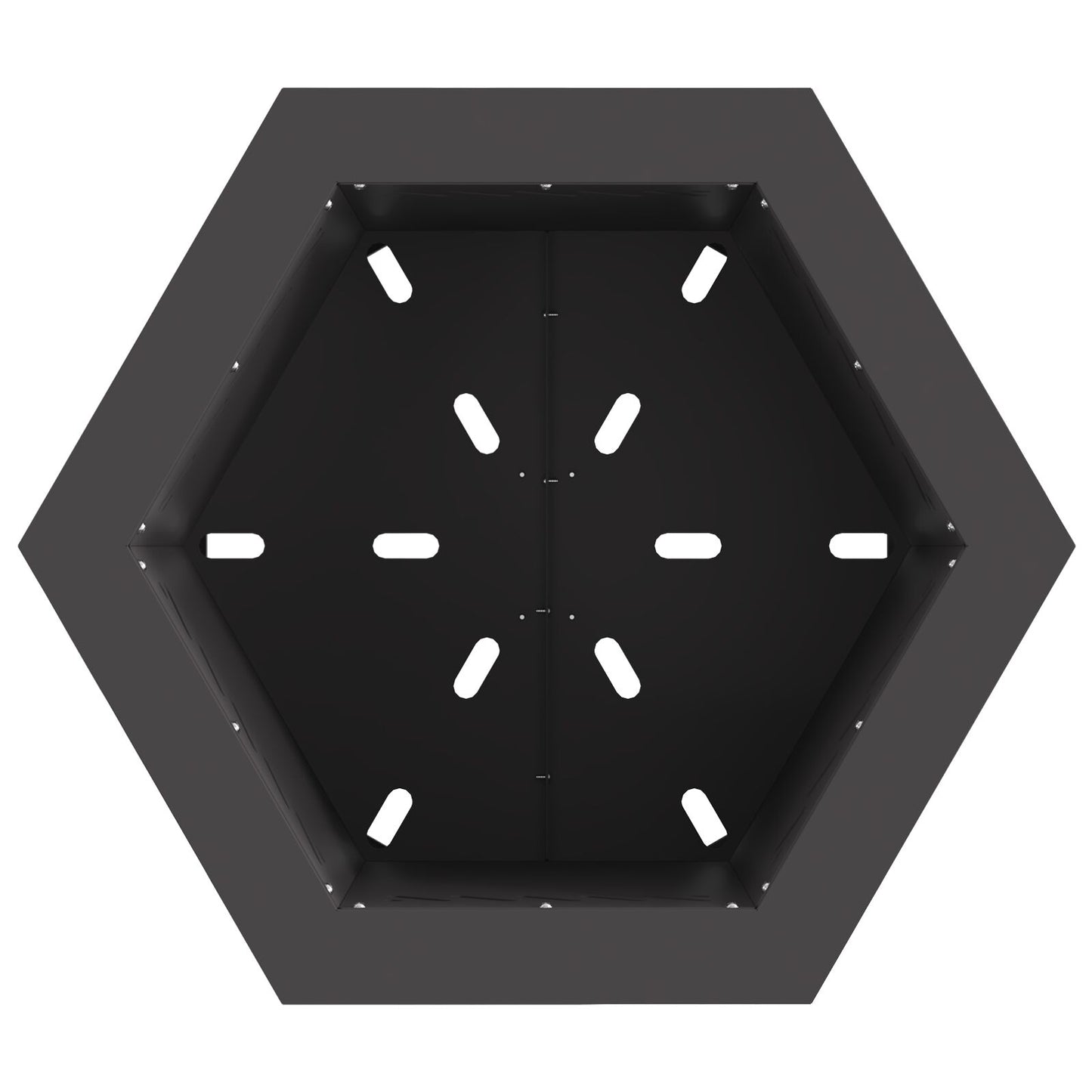 Rookloze Vuurkorf Hexagonaal Zwart Staal 48 x 48 x 51 cm Koudgewalst staal/Zwart
