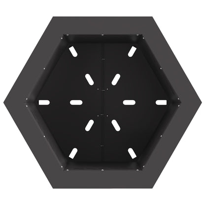 Rookloze Vuurkorf Hexagonaal Zwart Staal 48 x 48 x 51 cm Koudgewalst staal/Zwart