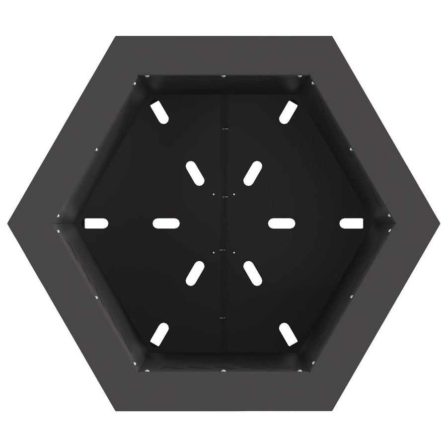 Rookloze Vuurkorf Hexagonaal Zwart Staal 48 x 48 x 51 cm Koudgewalst staal/Zwart