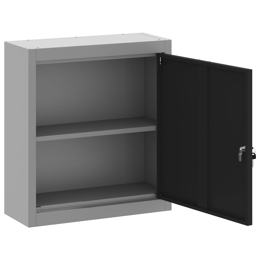 Gereedschapskast Muurmontage 50X20X55 Cm Staal 50 cm Zwart en grijs Muurkast
