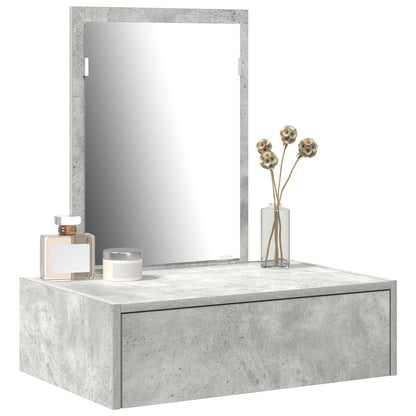 Wand Kaptafel 60 x 40 x 70 cm Beton grijs zonder LED