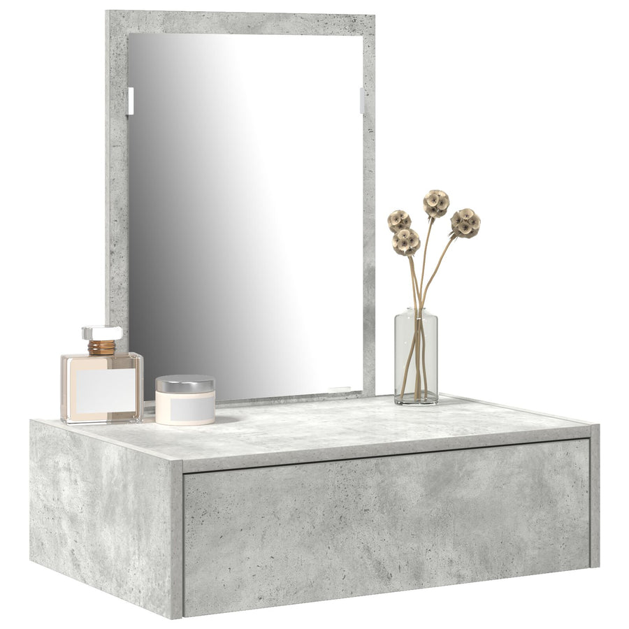 Wand Kaptafel 60 x 40 x 70 cm Beton grijs zonder LED