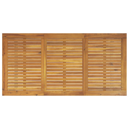 Tuin Eettafel Staal & Massief Acaciahout 160 x 80 x 75 cm Overhangend ontwerp