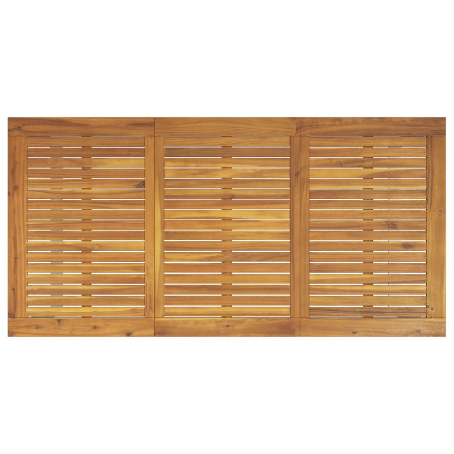 Tuin Eettafel Staal & Massief Acaciahout 160 x 80 x 75 cm Overhangend ontwerp