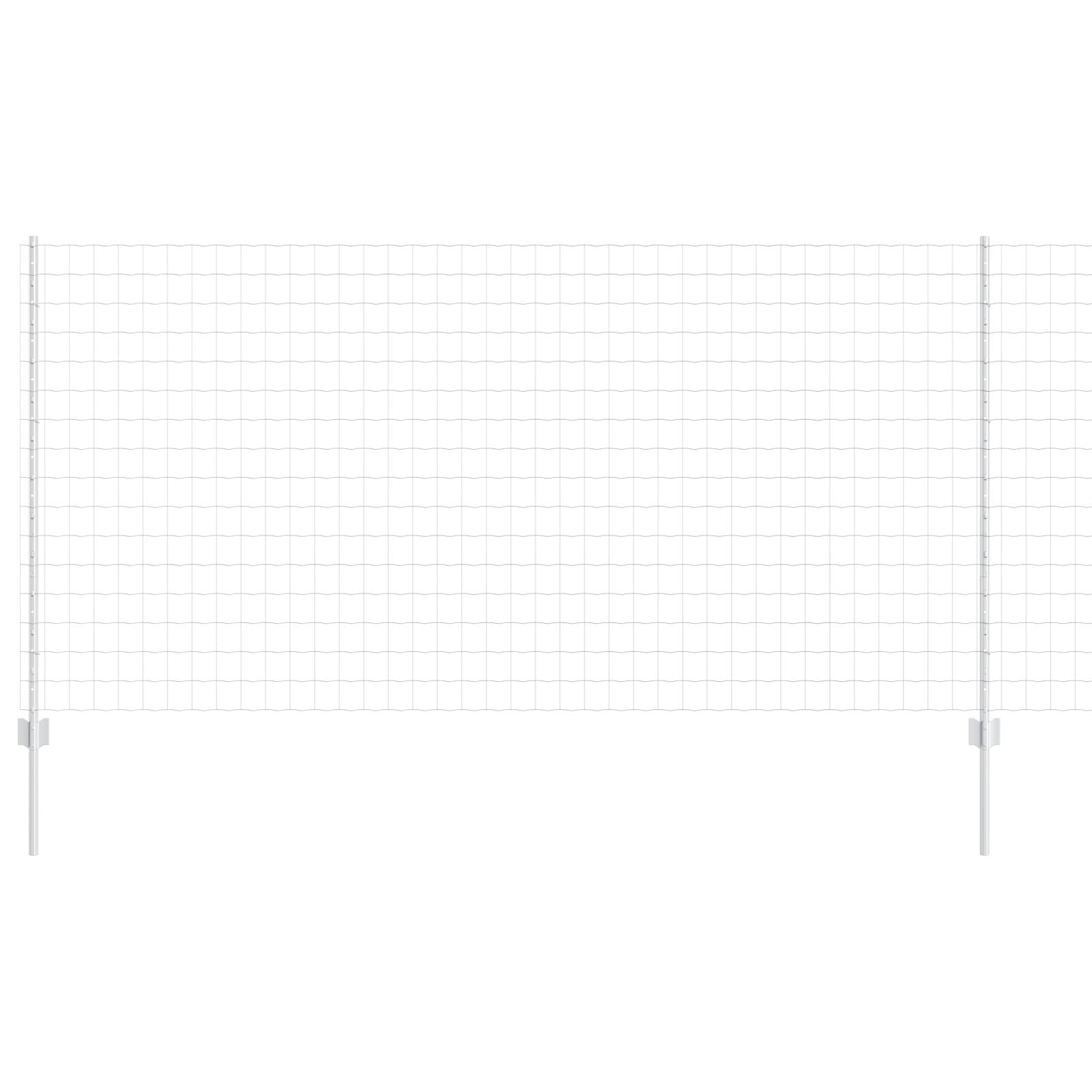 Tuinaheining Set Set Van 2 Gegalvaniseerd Staal 10 X 1,2 M