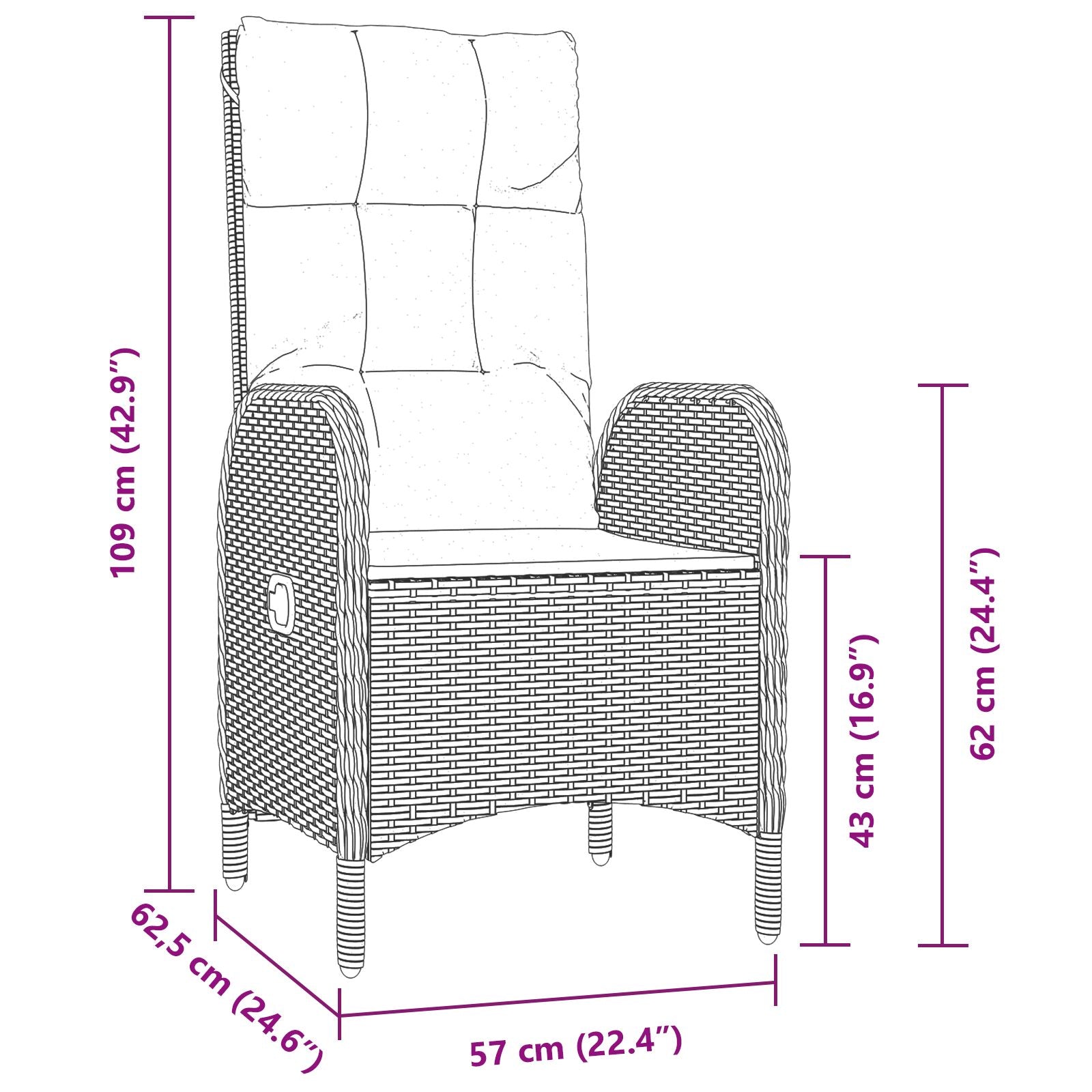 5 Delige Tuin Eetset Zwart Poly Rattan