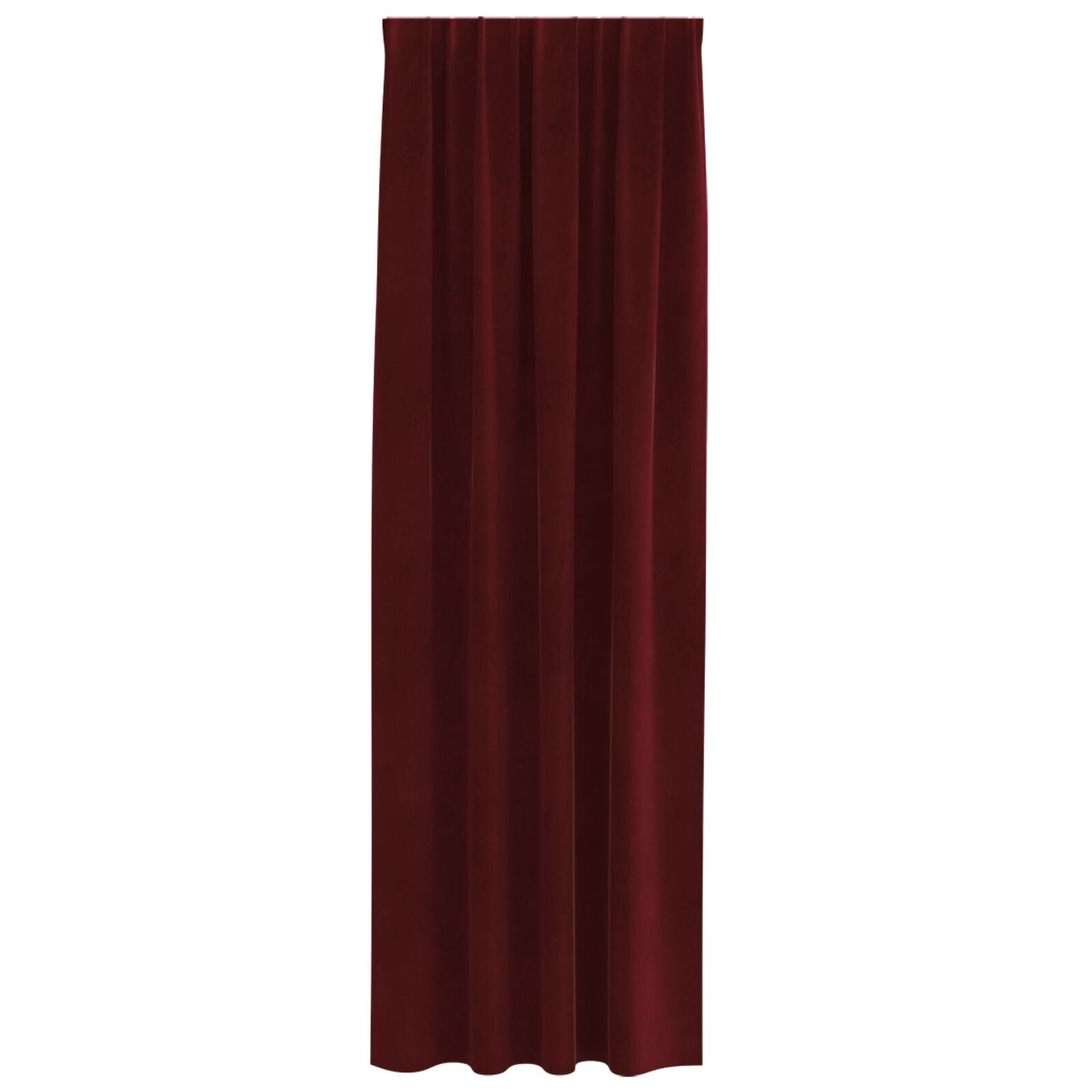 Zwarte Gordijnen Met Bovenband 2 Stuks Bordeauxrood Velvet Wijnrood 140 x 260 cm met tape