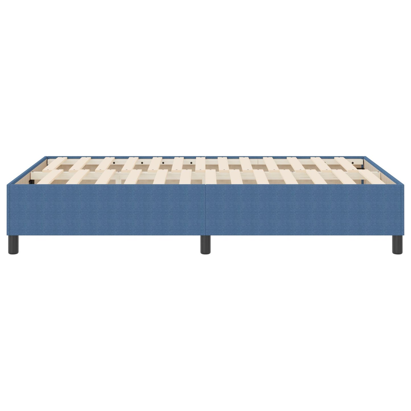 Boxspring Bed Klein Dubbel Corduroy Stof Blauw 120 x 190 cm