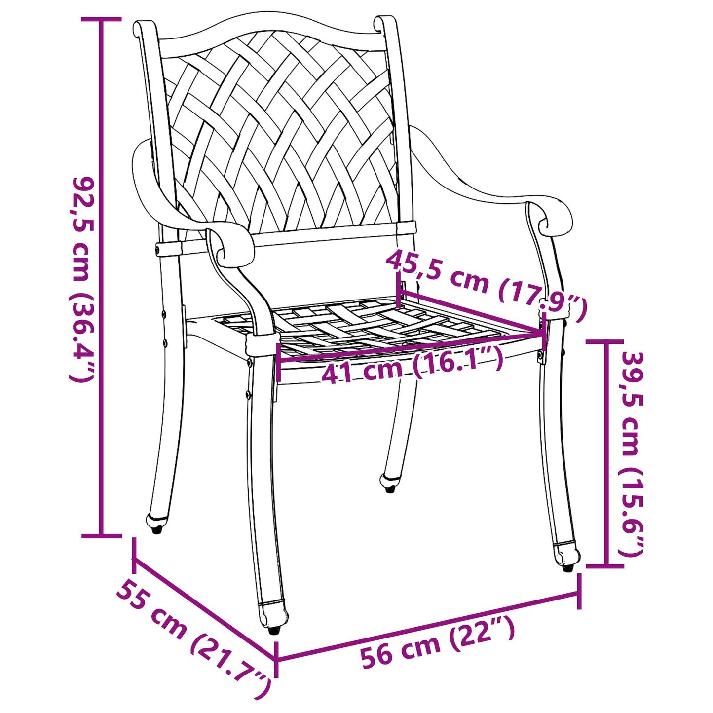 Tuinstoelen 2 Stuks E Gietaluminium Groen