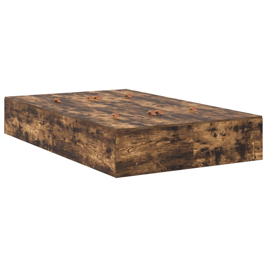 Opbergbedframe Gerookt Eiken 120 x 190 cm
