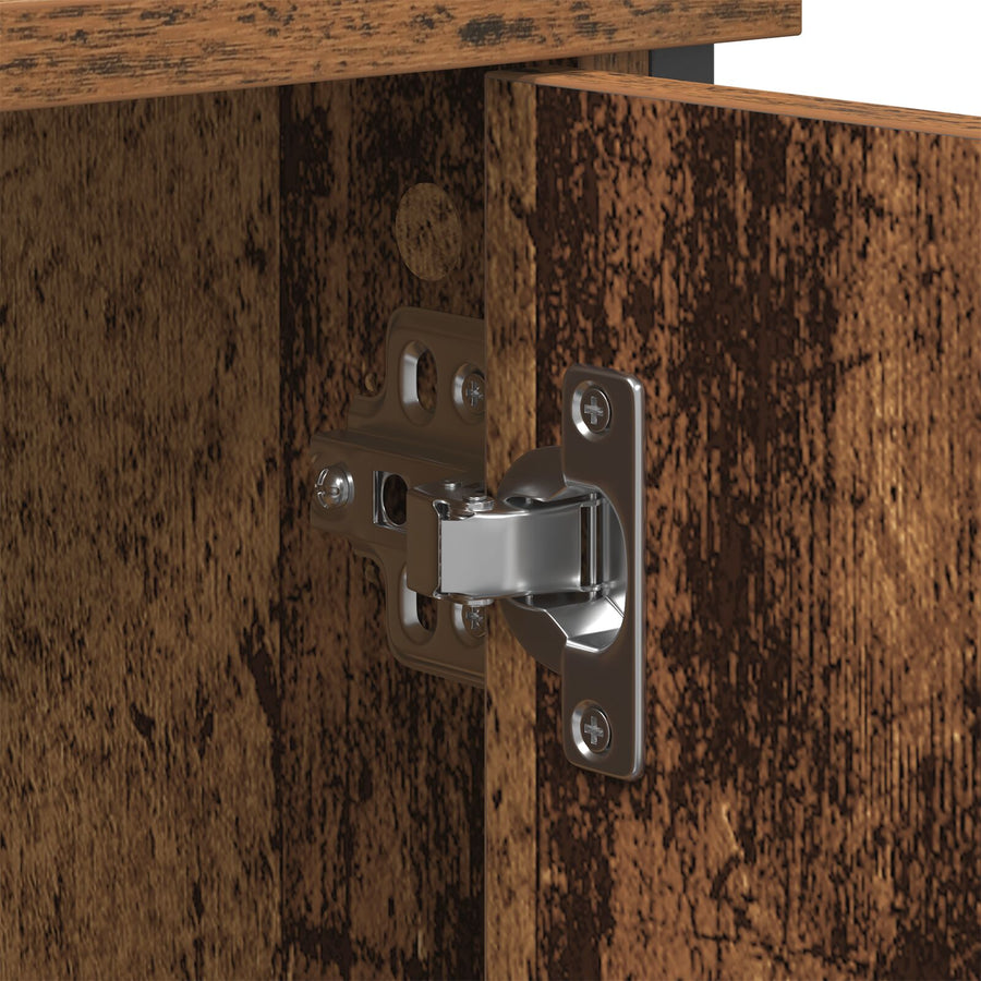 Tv-Kast Artisan Eiken 101X35X65 Cm Engineered Hout En Staal