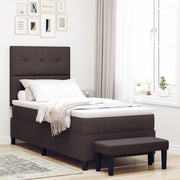 Boxspringbed 90x190 cm donkerbruin stof