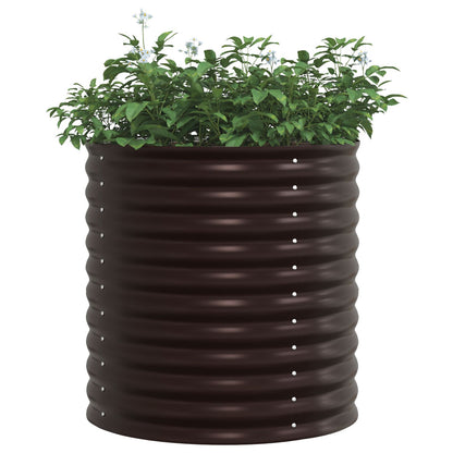 Tuin Moestuinbed - Gegalvaniseerd Staal 80 x 80 x 81 cm Bruin