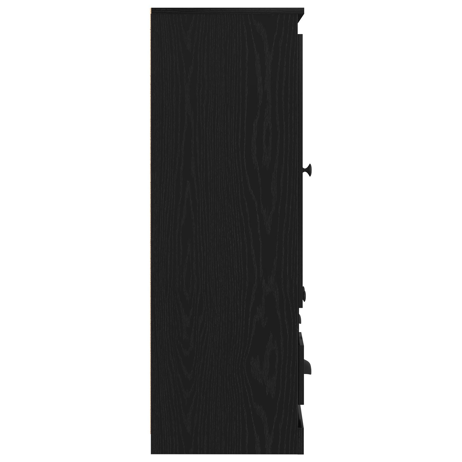 Highboard 132X35,5X103,5 Cm Gelaagd Hout Zwart eiken