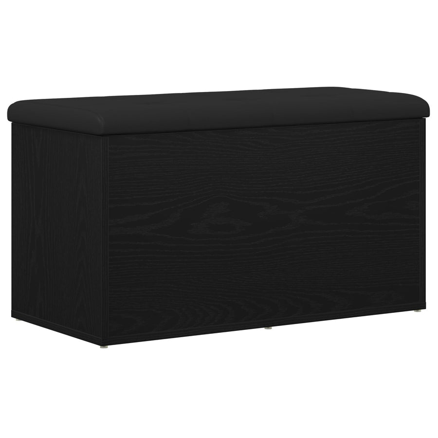 Opbergbank Engineered Wood Zwart eiken 80 x 40 x 45 cm