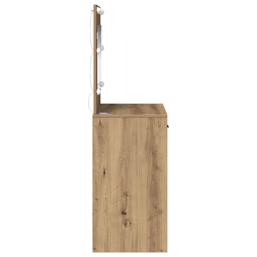 Kaptafel Met Led Verlichting Ambachtelijk eiken 78,5 x 41 x 135 cm