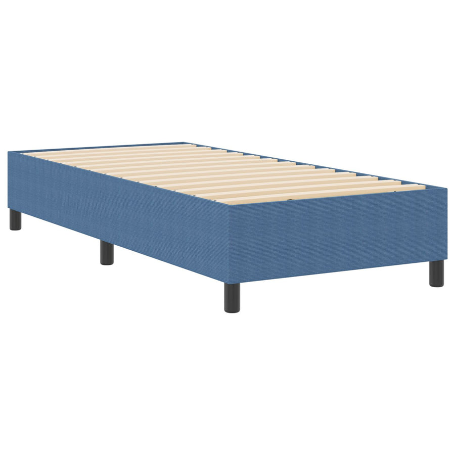 Boxspringbed Katoenen Ribstof Blauw 80 x 200 cm