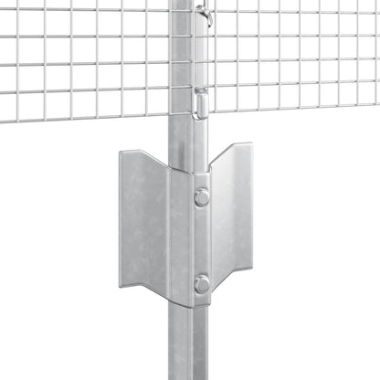 Gelaste Draadhek Met 22 U-Palen Zilver 0.4X50 M Staal