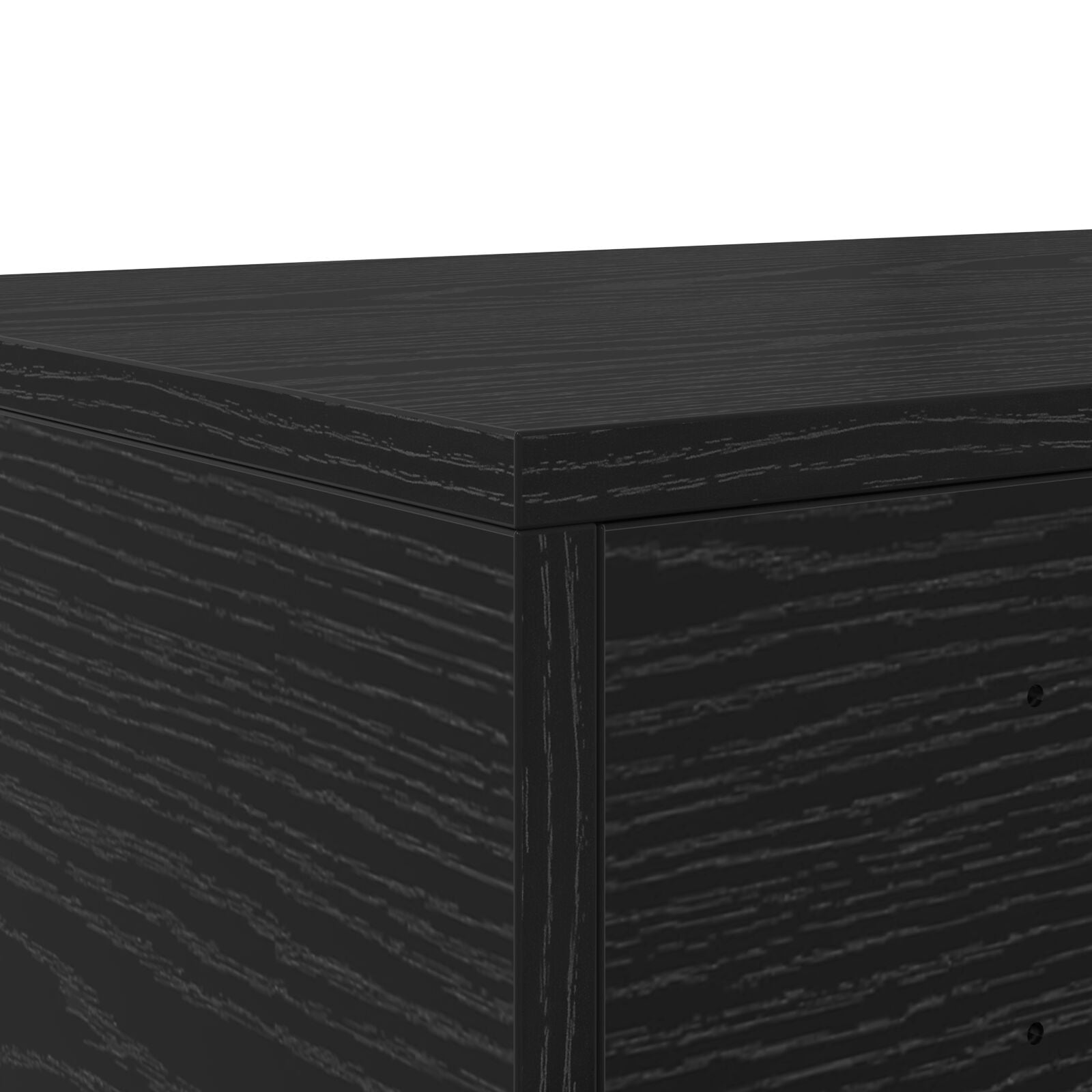 Nachtkastjes Hout Nachtkastje Zwart eiken 150 x 36.5 x 16.5 cm