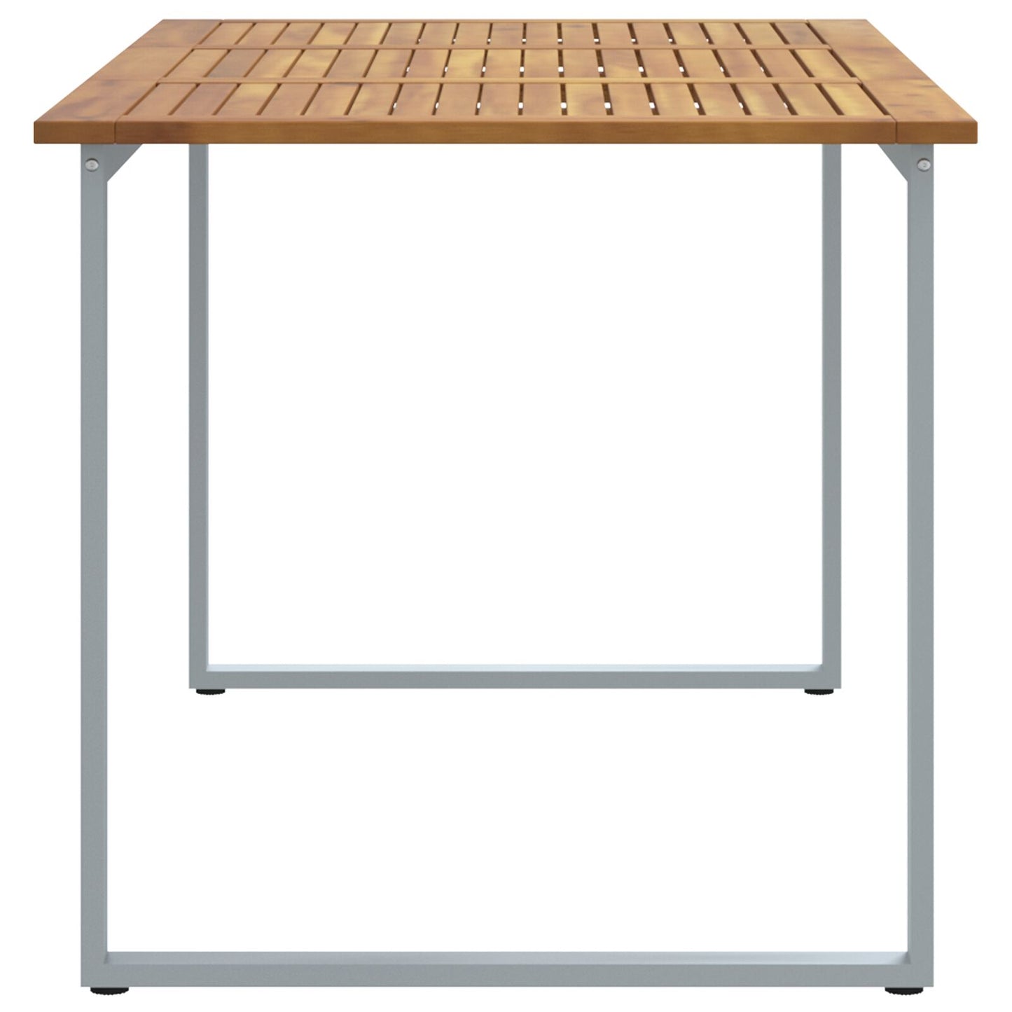 Tuin Eettafel Staal & Massief Acaciahout 160 x 80 x 75 cm Overhangend ontwerp