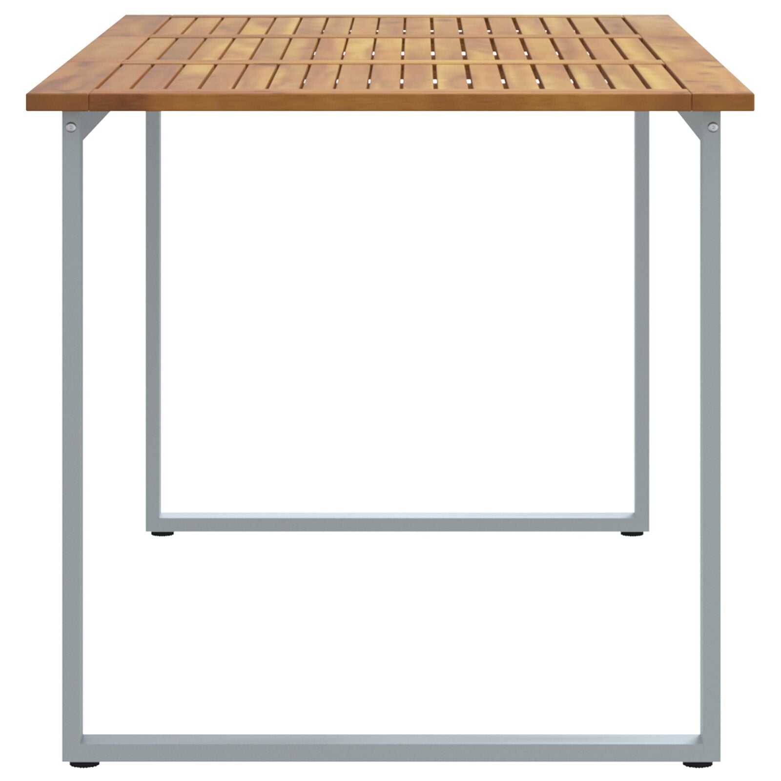 Tuin Eettafel Staal & Massief Acaciahout 160 x 80 x 75 cm Overhangend ontwerp