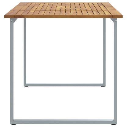 Tuin Eettafel Staal & Massief Acaciahout 160 x 80 x 75 cm Overhangend ontwerp