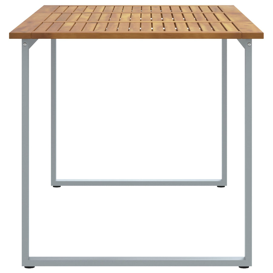 Tuin Eettafel Staal & Massief Acaciahout 160 x 80 x 75 cm Overhangend ontwerp
