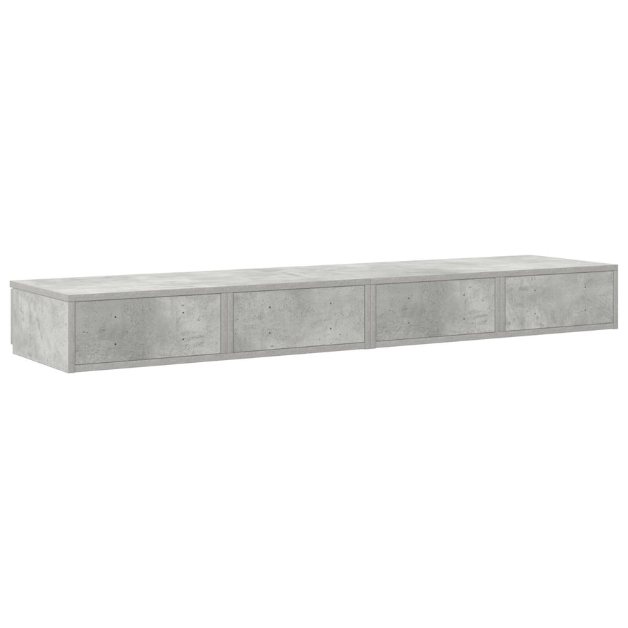 Bedlades In - Gemaakt Van Engineered Wood Beton grijs 135 x 36.5 x 16.5 cm