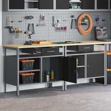 2-Delige Werkbankset Zwart Staal