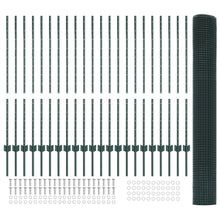 Gelaste Draadhek Met 22 U Palen Groen 1.2X50 M Staal