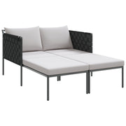 Ligstoel Antraciet 153 x 115 x 69.5 cm Gepoedercoat staal