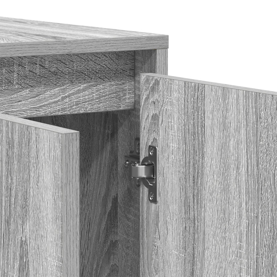 Grijs Dressoir Bewerkt Hout 135 X 41 X 75 Cm