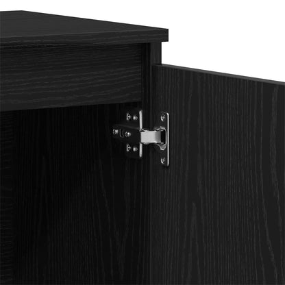 Dressoir Zwart Eiken 101X35X60 Cm Geengineerd Hout