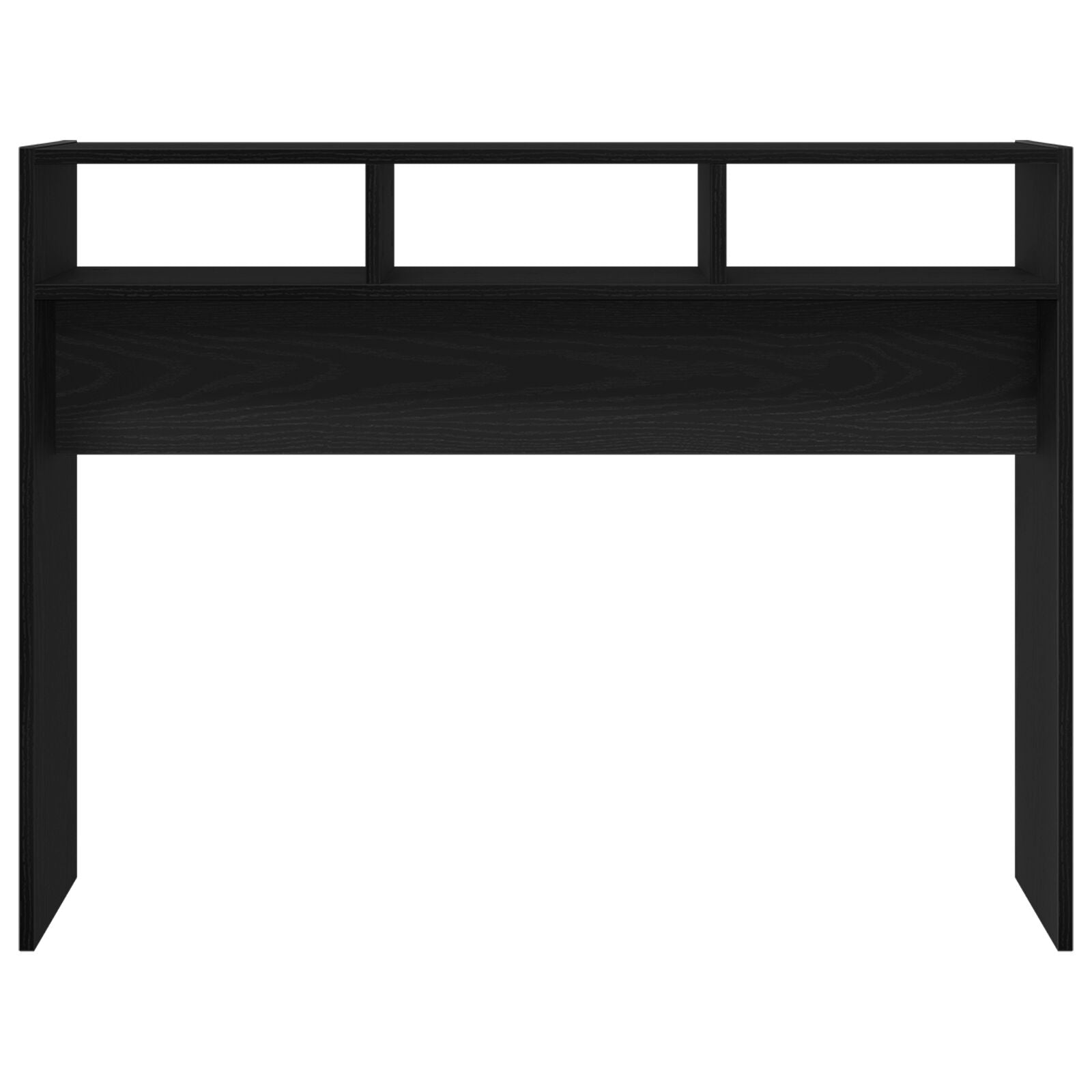 Consoletafel Zwart Eiken 105X30X80 Cm Geengineerd Hout