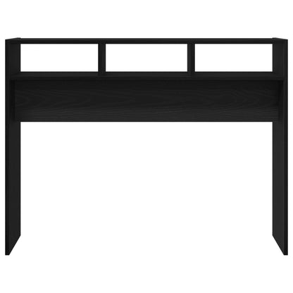 Consoletafel Zwart Eiken 105X30X80 Cm Geengineerd Hout