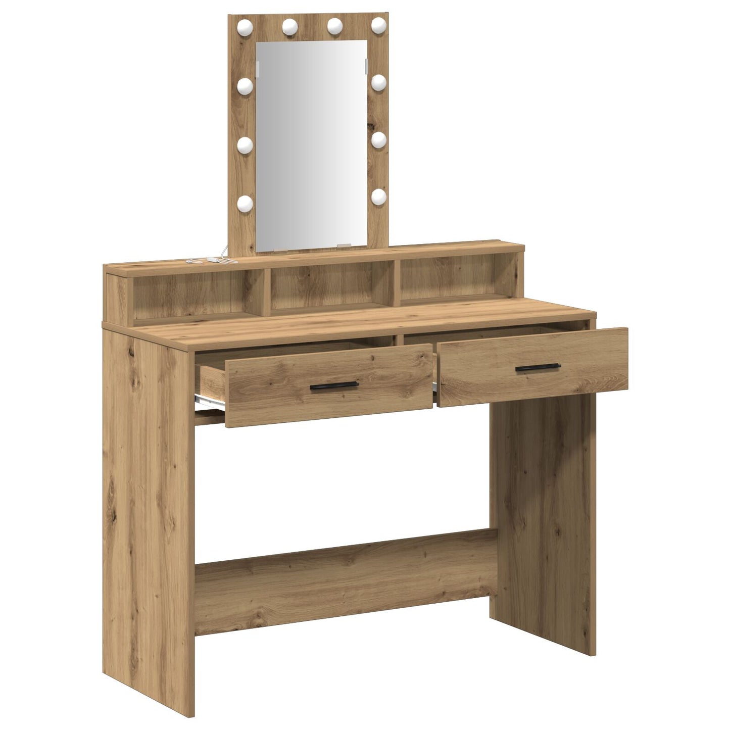 Kaptafel Met Led-Verlichting Artisan eiken 100 x 41 x 140 cm