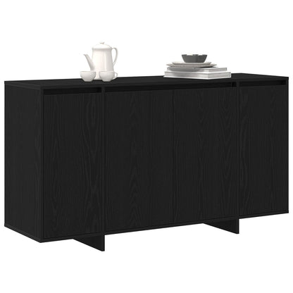 Zwart Eiken Sideboard Zwart Eiken Hout 120 X 41 X 75 Cm