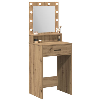 Kaptafel Met Led-Verlichting Artisan 50 x 41 x 135 cm Eiken