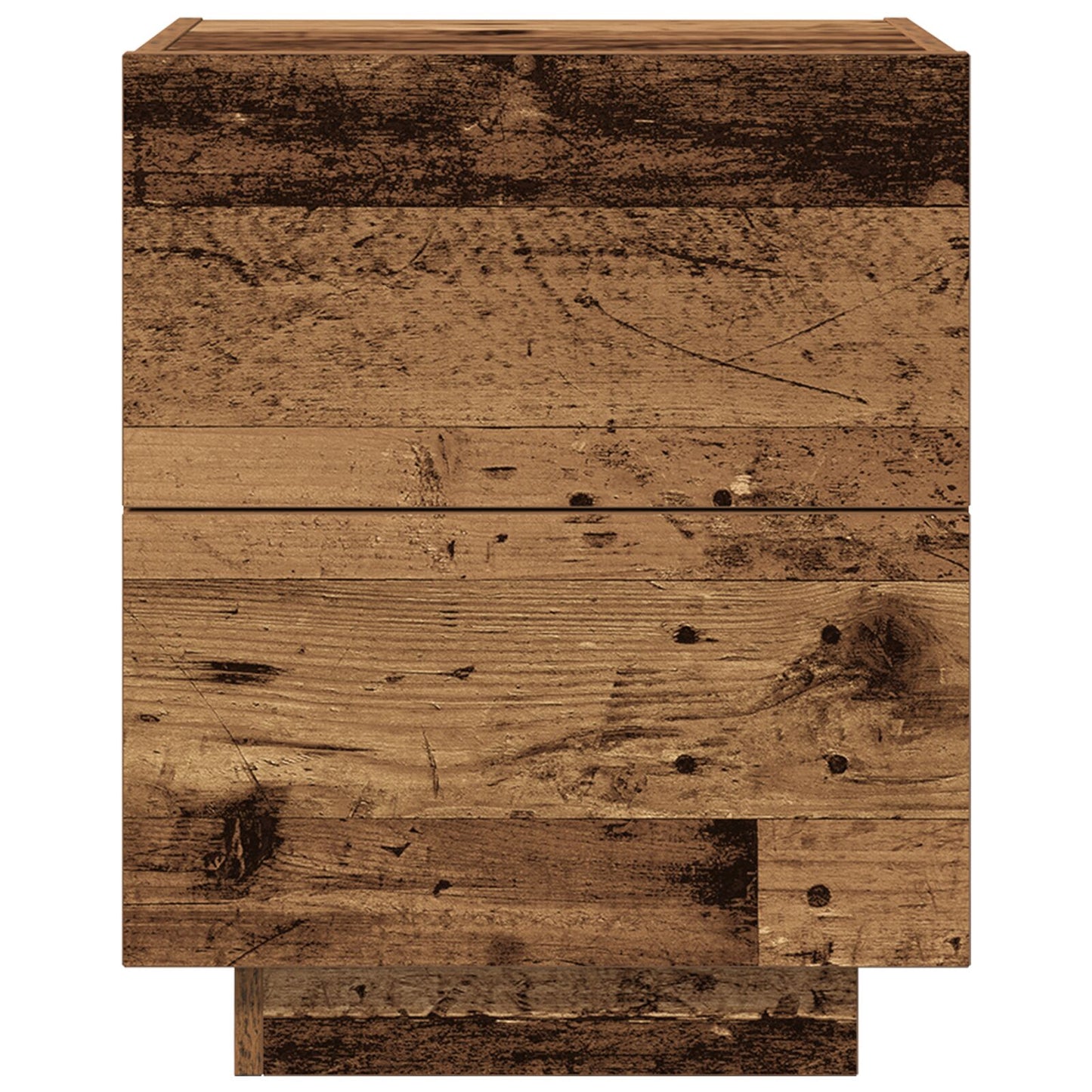 Bedside Cabinets Met Led Lichten 2 Stuks Oude Hout 45X40X55 Cm