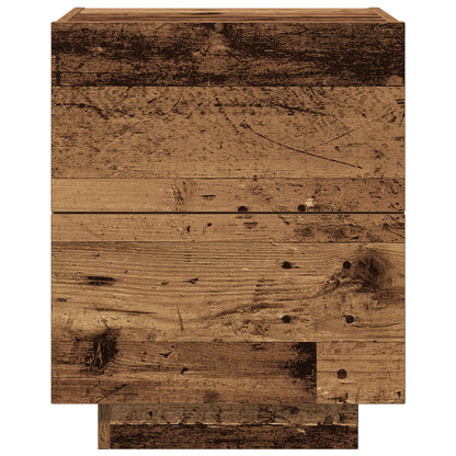 Bedside Cabinets Met Led Lichten 2 Stuks Oude Hout 45X40X55 Cm